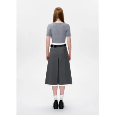 13DE MARZO Base Pleated Dress Grey - Image 4