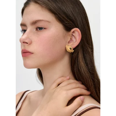 13DE MARZO Bear Ear Stud Silver