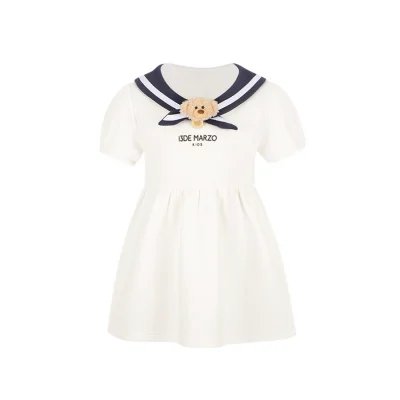 13DE MARZO BabyBear Sailor Dress White