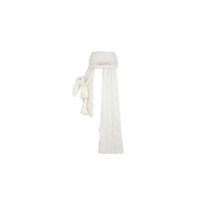 13De Marzo Bunny Knit Scarf White