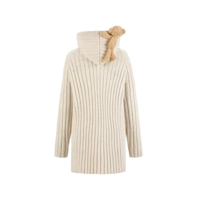 13DE MARZO Doozoo Thick Stripe Sweater Apricot - Image 5
