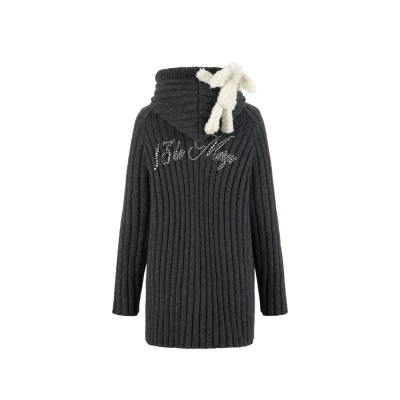 13DE MARZO Doozoo Thick Stripe Sweater Grey - Image 5