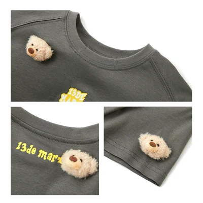 13DE MARZO BabyBear Mini Cover T-shirt Grey - Image 6