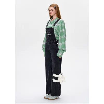 13DE MARZO Doozoo Denim Overall Black - Image 3