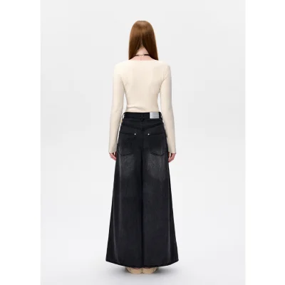 13DE MARZO Doozoo Low Waist Jeans Black - Image 4