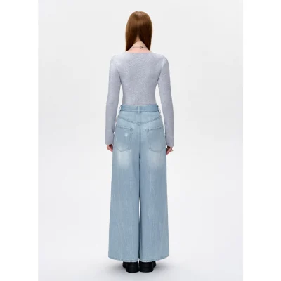 13DE MARZO Doozoo Low Waist Jeans Blue - Image 4