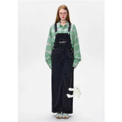 13DE MARZO Doozoo Denim Overall Black - Image 2