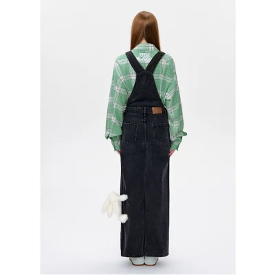 13DE MARZO Doozoo Denim Overall Black - Image 4