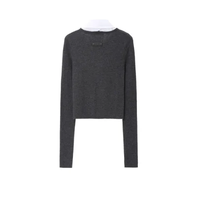 REVAN Collegiate Two-Piece Sweater Set Grey - Image 6