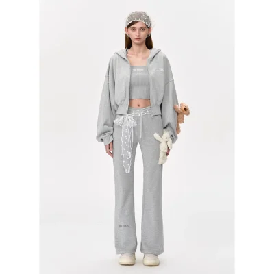 13DE MARZO Doozoo Flare Jeans Grey