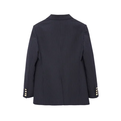 REVAN Crisp Jacquard Tailored Blazer Navy Blue - Image 7