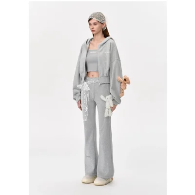 13DE MARZO Doozoo Flare Jeans Grey - Image 3