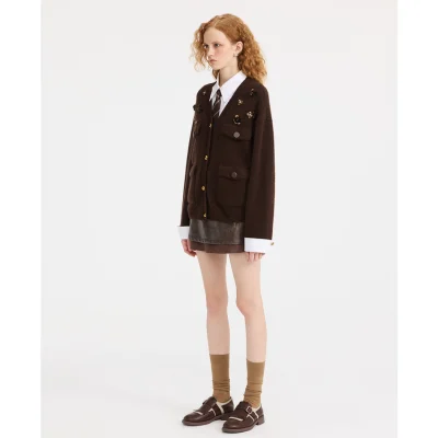 REVAN Collegiate Knit Two-Piece Set Brown - Image 5
