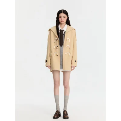 REVAN Cream-Khaki Toggle Coat - Image 4
