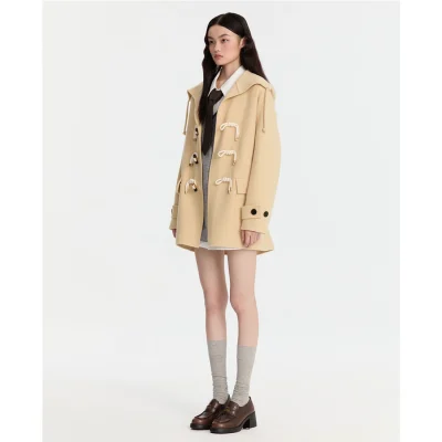 REVAN Cream-Khaki Toggle Coat - Image 3
