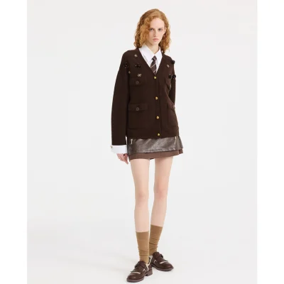 REVAN Collegiate Knit Two-Piece Set Brown - Image 3
