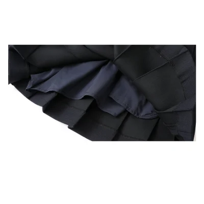 REVAN Collegiate Metal Tag Mini Skirt Navy Blue - Image 9