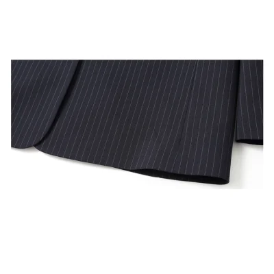 REVAN Crisp Jacquard Tailored Blazer Navy Blue - Image 10