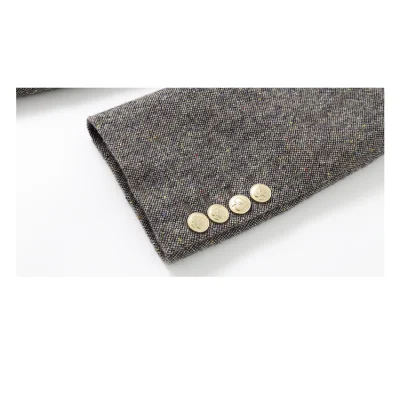 REVAN Heritage Tweed Blazer Coat Grey - Image 9