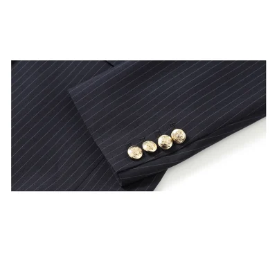 REVAN Crisp Jacquard Tailored Blazer Navy Blue - Image 9