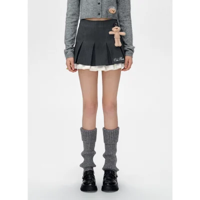 13DE MARZO Bear Flounced Dress Grey