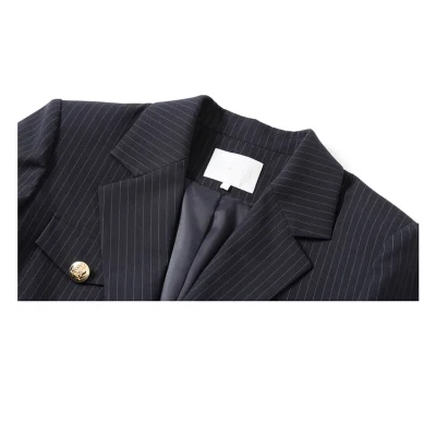 REVAN Crisp Jacquard Tailored Blazer Navy Blue - Image 8