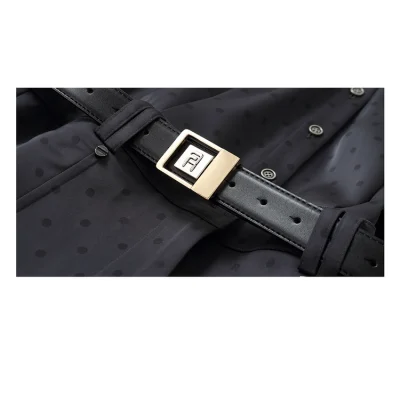 REVAN Polka Dot Lace-Trimmed Trench Coat Dark Grey - Image 9
