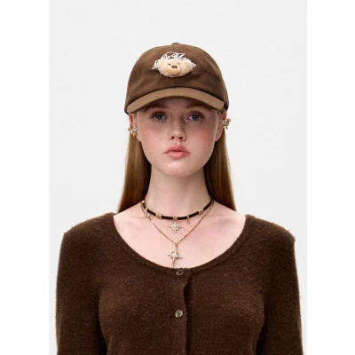 13DE MARZO Mini Bear Cap Brown