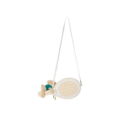 13DE MARZO Mini Tennis Racket Crossbody Bag White - Image 5