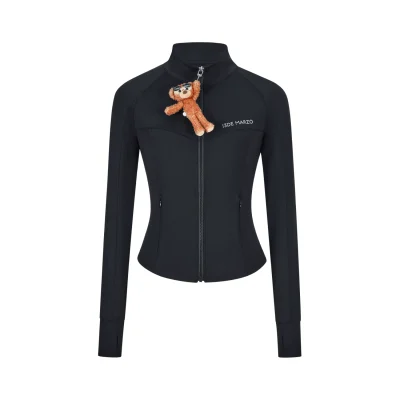 13DE MARZO Sunburnt Bear Sun Protection Slim Jacket Black