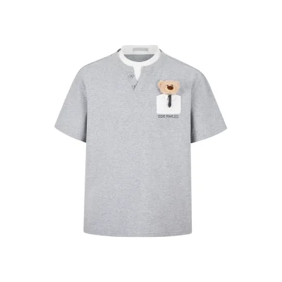 13DE MARZO Doozoo in Office Pocket T-Shirt Grey