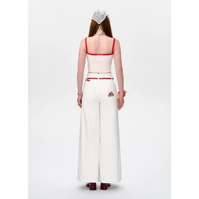 13DE MARZO Bear Mini Fruit Jeans White - Image 4