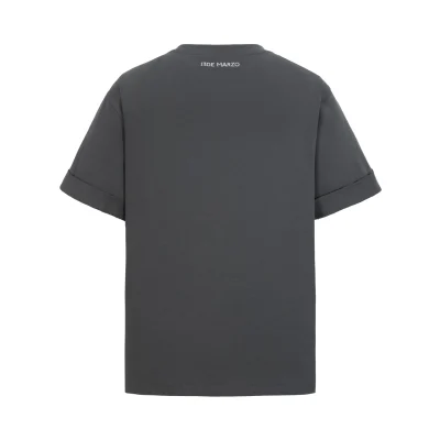 13DE MARZO Biscuits Logo T-shirt Dark Grey - Image 5