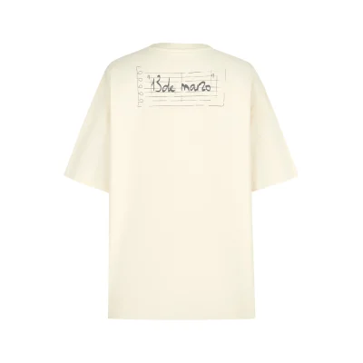 13DE MARZO Bear Movement Sketch T-shirt Beige - Image 5