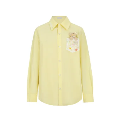 13DE MARZO Island Style Bear Shirt Yellow