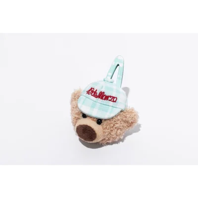 13DE MARZO Plaid Cap Bear Hair-clip Green