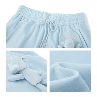 13DE MARZO Rhinestone Velvet Pants Blue - Image 6