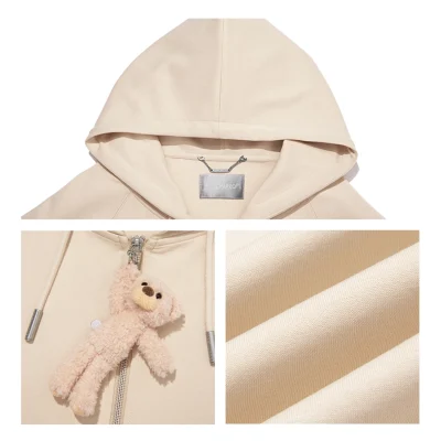 13DE MARZO Logo Band Track Jacket Beige - Image 6