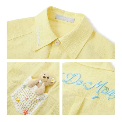 13DE MARZO Island Style Bear Shirt Yellow - Image 7