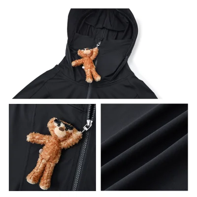 13DE MARZO Sun Protection Long Jacket Black - Image 6