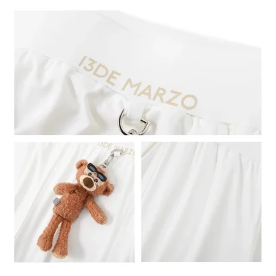 13DE MARZO Sunburnt Bear Sun Protection Pants White - Image 7