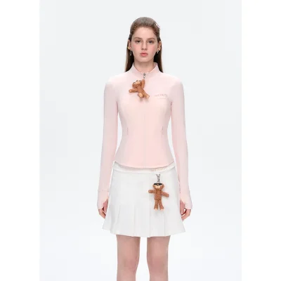 13DE MARZO Sunburnt Bear Sun Protection Slim Jacket Pink