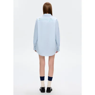 13DE MARZO Island Style Bear Shirt Blue - Image 4