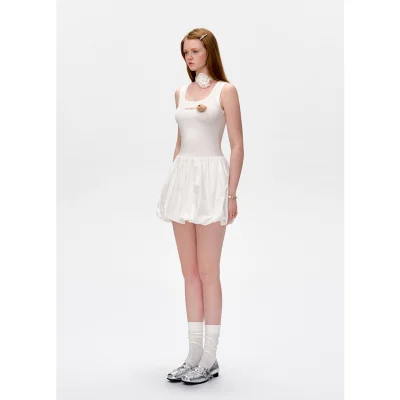 13DE MARZO Doozoo Ballet Dress White - Image 3