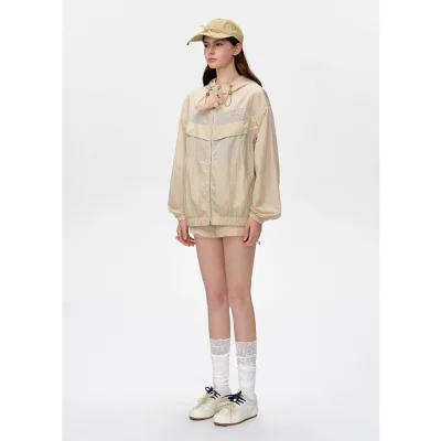 13DE MARZO Bear Thin Trainer Coat Almond - Image 3
