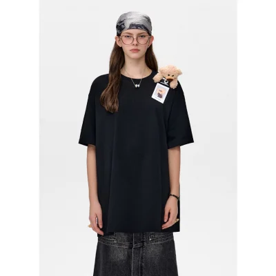 13DE MARZO Bear Instant Photo T-shirt Black