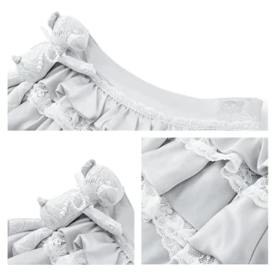 13DE MARZO Bear Lacy Bud Skirt Grey - Image 6