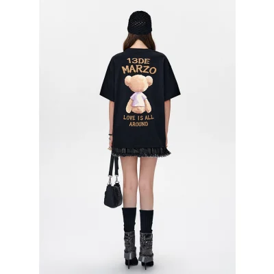 13DE MARZO Pocket Painting T-shirt Black - Image 3