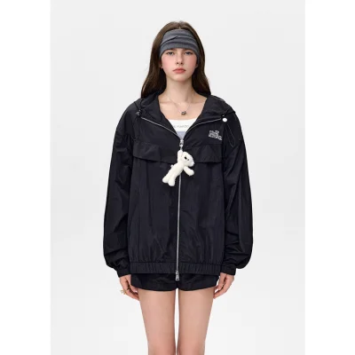 13DE MARZO Bear Thin Trainer Coat Black