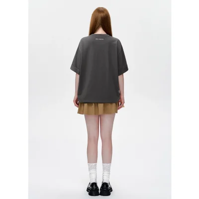 13DE MARZO Biscuits Logo T-shirt Dark Grey - Image 4